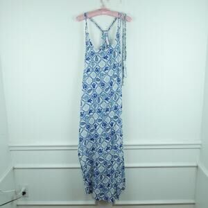 Isaac Mizrahi Small Dress Beach‎ Cover Linen Blend Fish Nautical Midi Resort